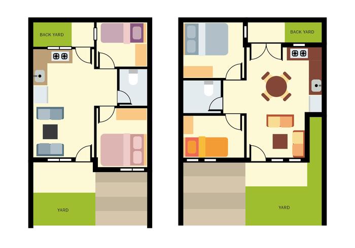 Home Floorplan Vector