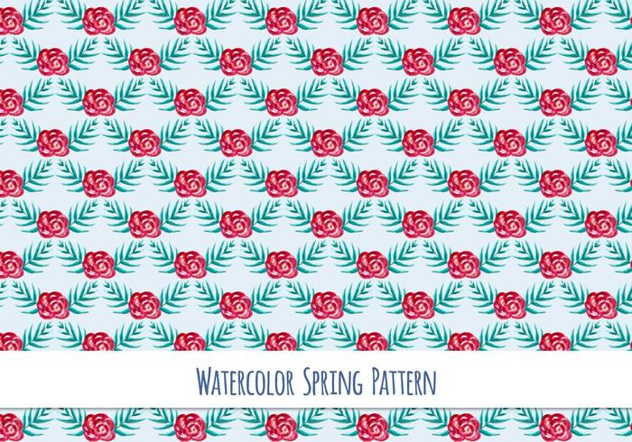 Free Vector Watercolor Pattern with Beautiful Flowers