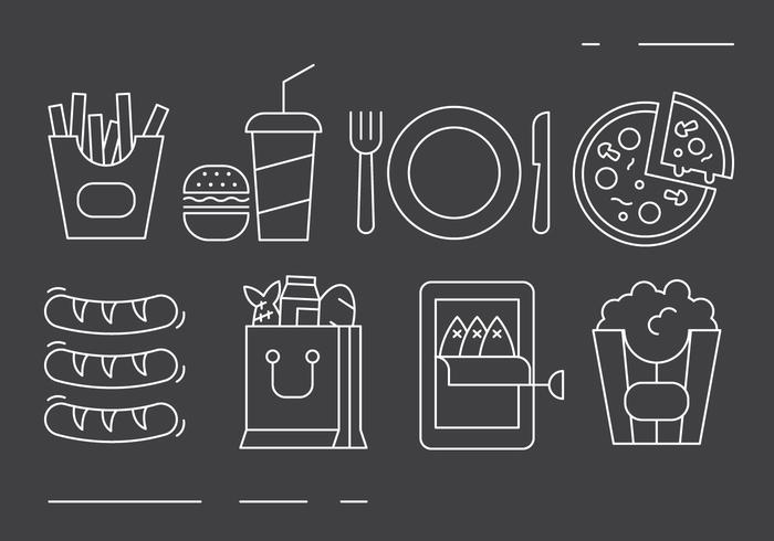 Iconos gratis de alimentos vector