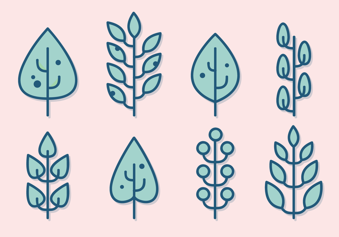 Minimalist Leaves Vector