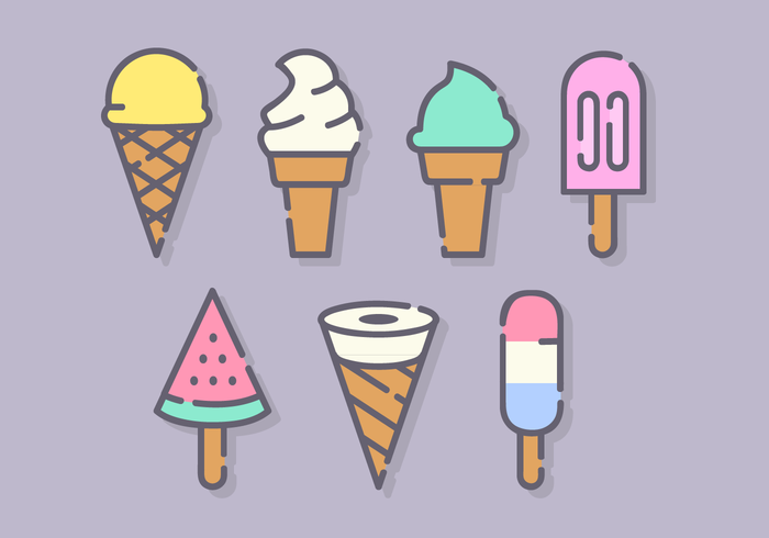 Free Minimalist Ice Cream Vector