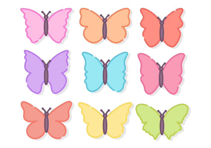 Free Minimalist Butterflies Vector