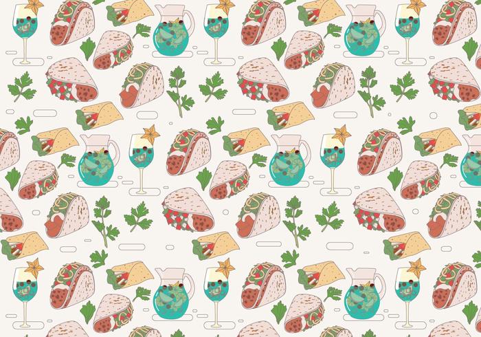 Taco Pattern Vector