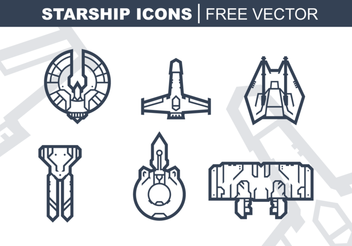 Starship Paquete de iconos vectoriales gratis vector