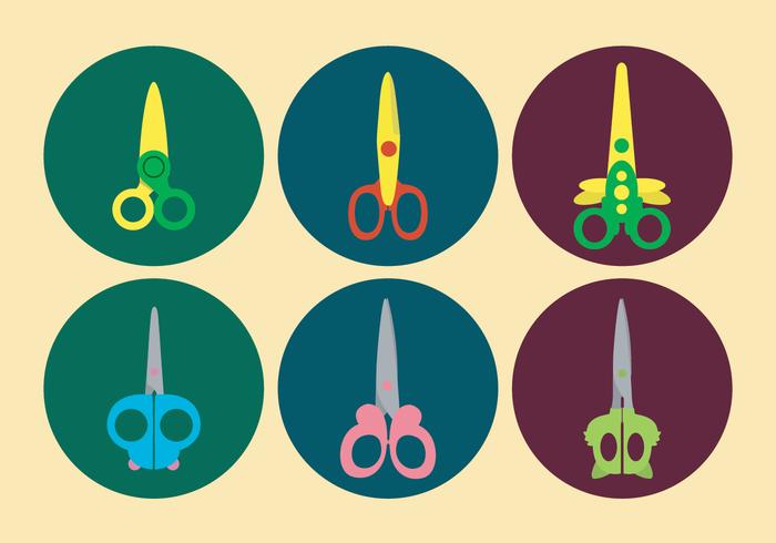 Cute Scissors Vector Set