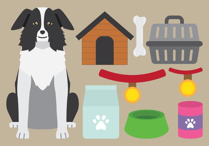 Dog Supplies Icons vector