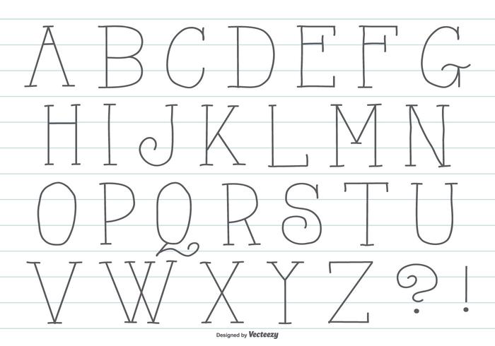 Cute Hand Drawn Alphabet vector