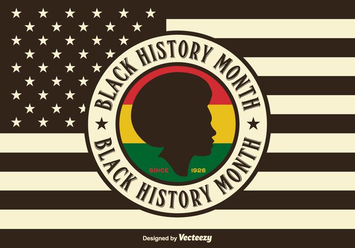 USA Black History Month Vector Background