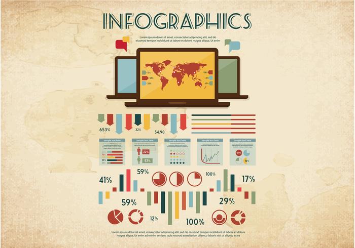 Stained Infographics Vector