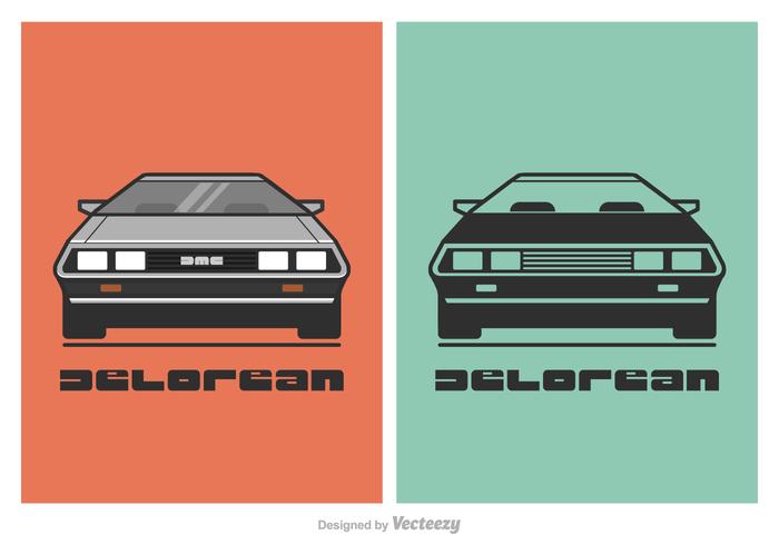 Free Vector DeLorean Car Illustration