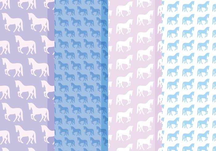 Vector Horses Patterns