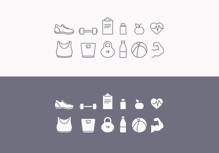 Vector Fitness Icon Set