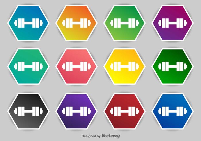 Dumbell iconos vectoriales vector