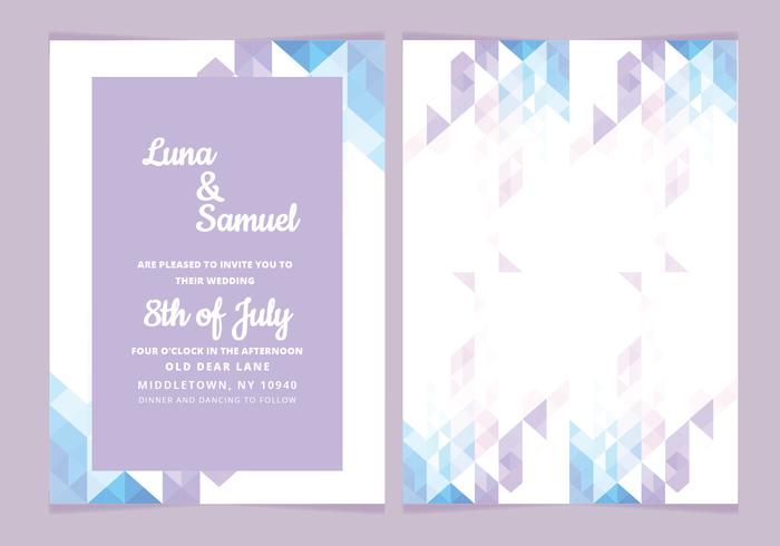 Vector Geometrical Wedding Invitation