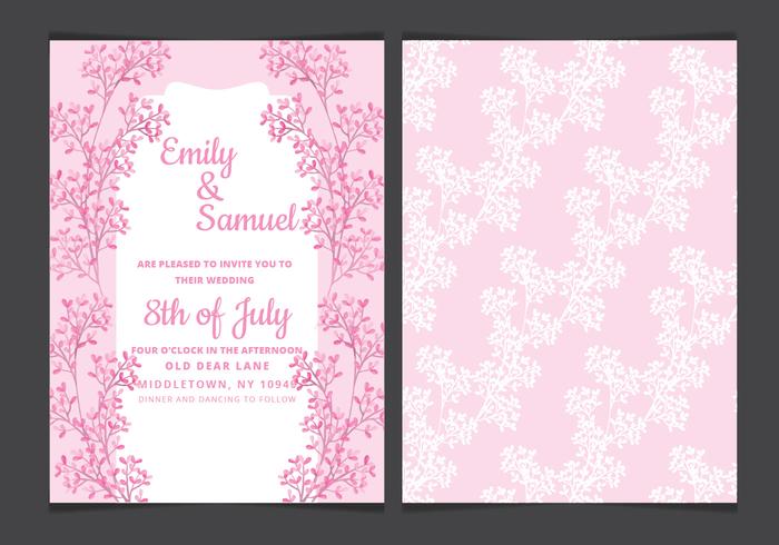 Vector Delicate Wedding Invitation