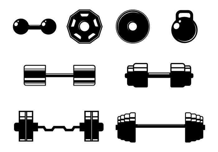 Fitness Elements Icons Vector