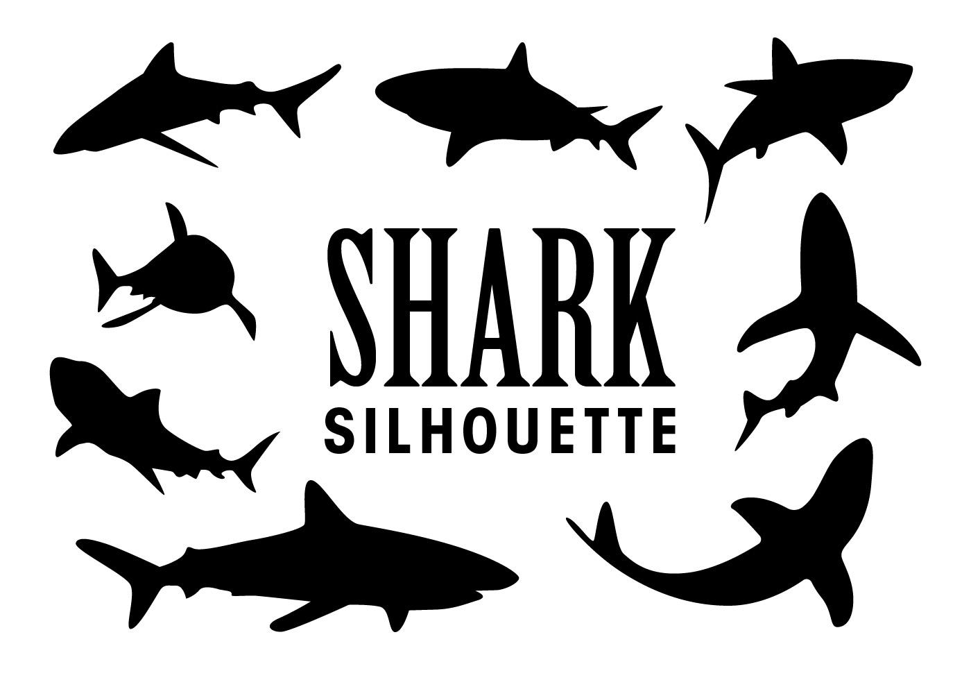 Download Vector Shark Silhouettes 137248 Vector Art at Vecteezy