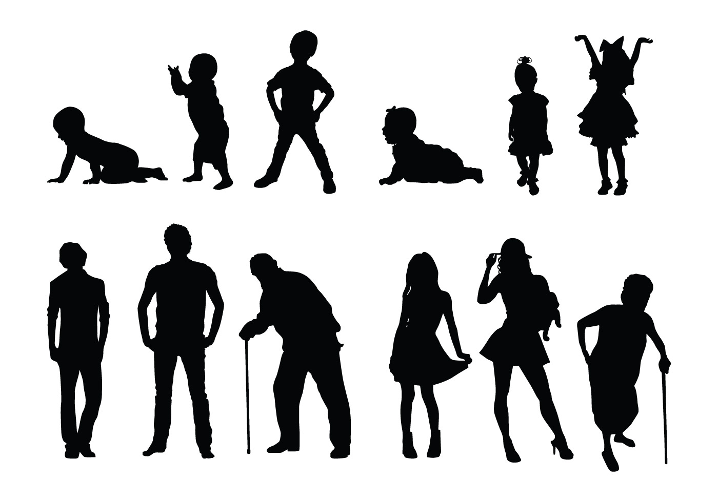 Download Human Silhouette - Download Free Vectors, Clipart Graphics ...