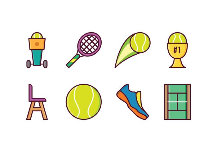 Free Tennis Icons vector