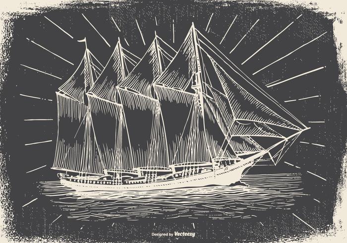 Vintage Ship Illustration Vintage Ship Illustration