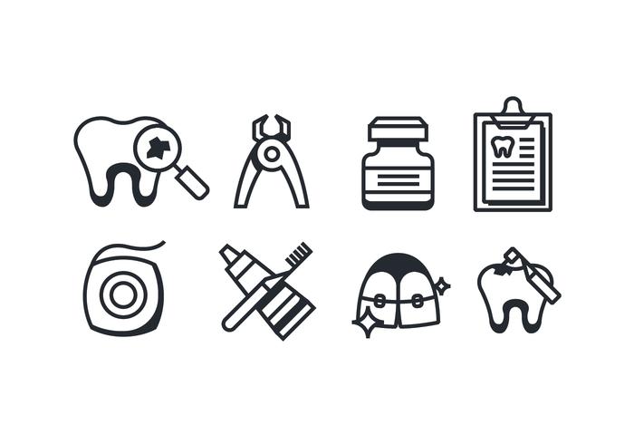 Dentist icons vector