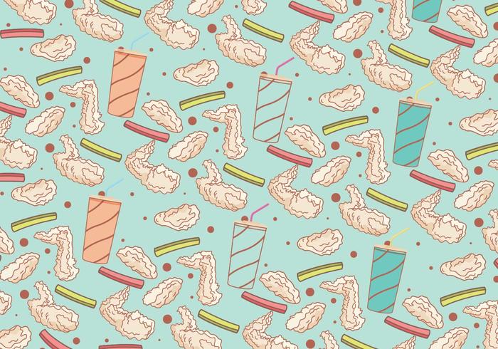 Buffalo Wings Pattern Vector