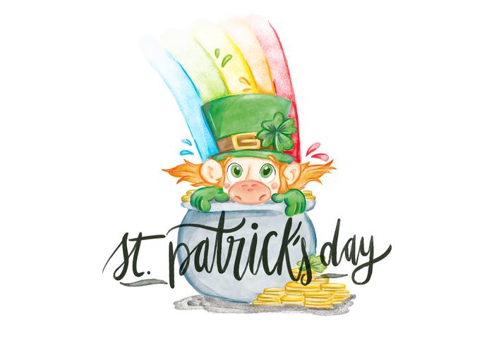 Saint Patrick's Day Watercolor Illustration vector