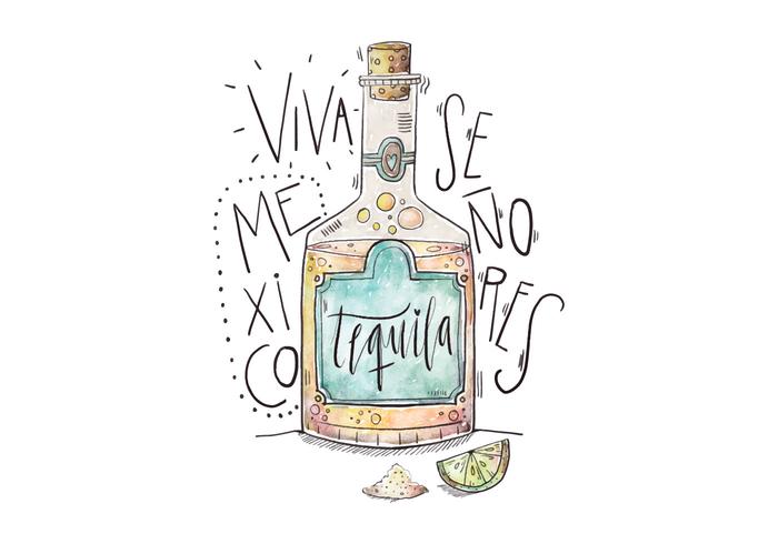 Mexico Tequila Illustration Mexico Tequila Illustration