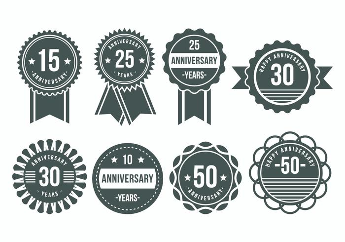 Free Anniversary Vector Badges