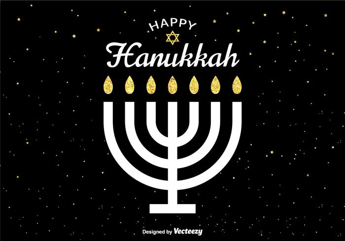 Vector Happy Hanukkah Card