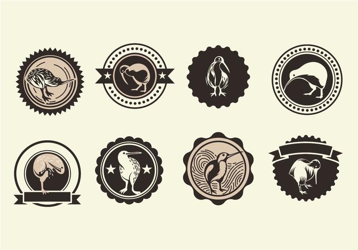 Set of Kiwi Vector Icons