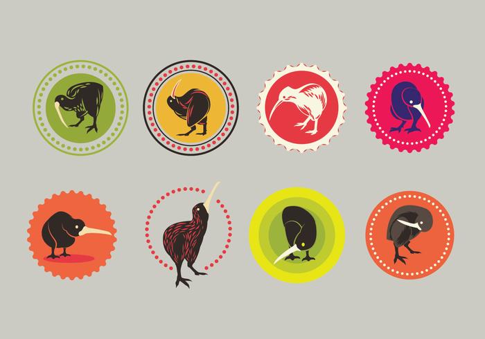 Set of Kiwi Vector Icons