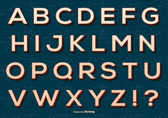 Retro Alphabet Collection vector