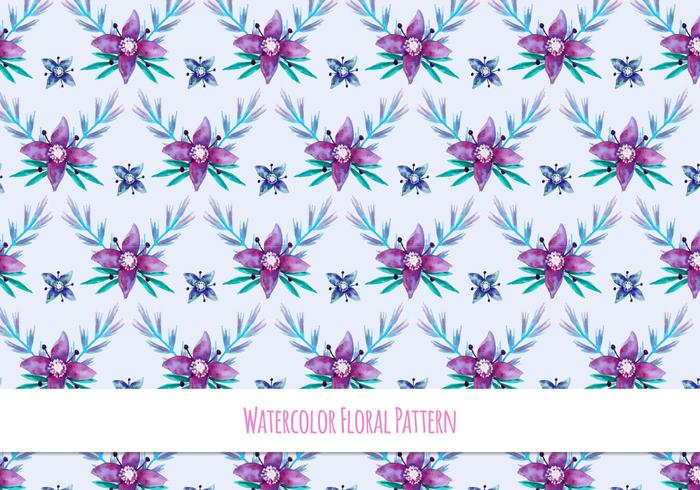 Free Vector Watercolor Pattern With Floral Theme 