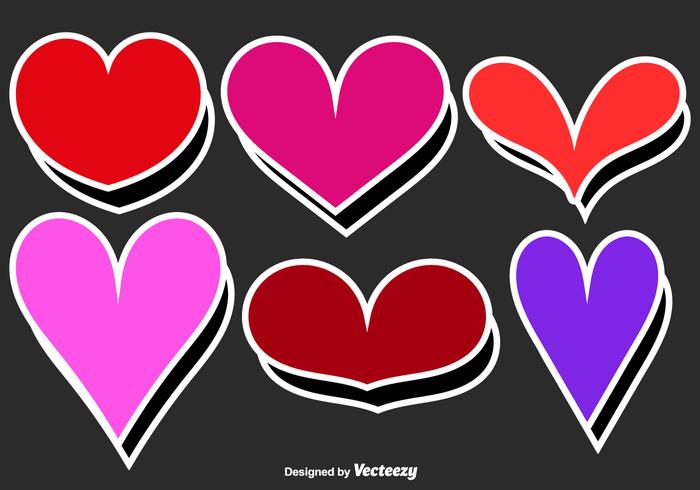 Vector Heart Stickers