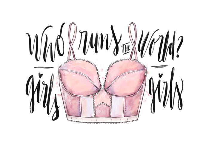 Women's Day Watercolor Lingerie  vector