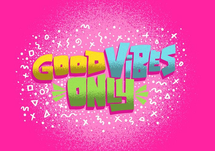 Good Vibes Lettering vector