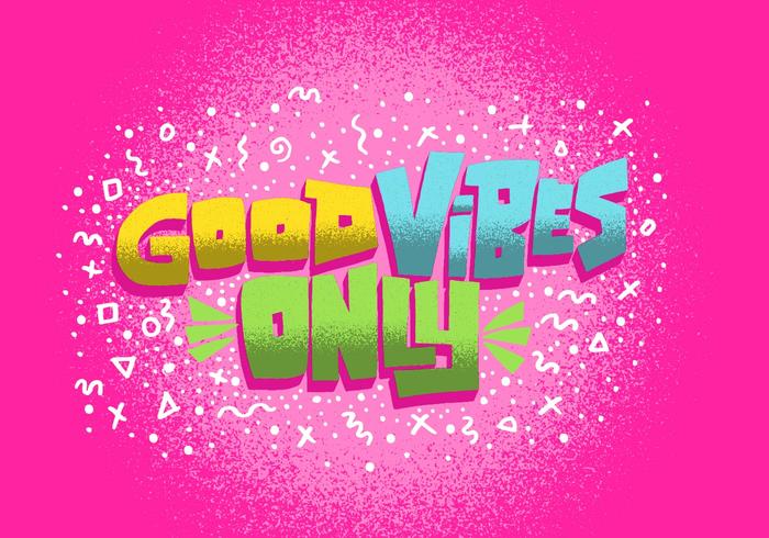 Good Vibes Lettering vector