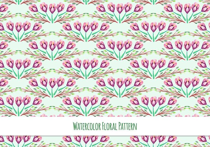 Free Vector Watercolor Pattern With Spring Flowers