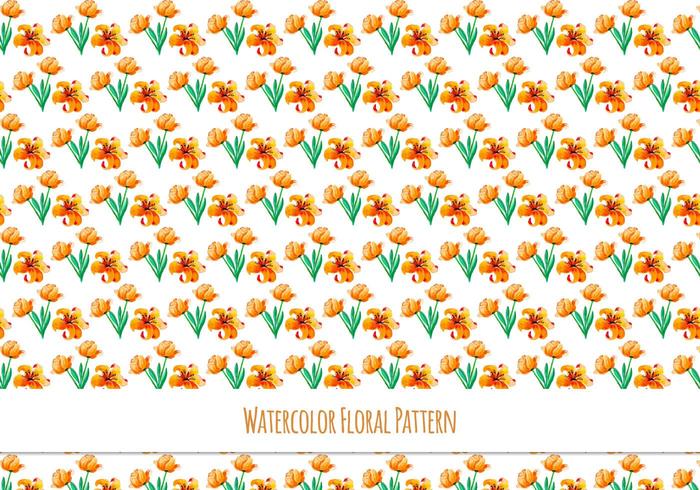 Free Vector Watercolor Pattern With Cute Yellow Flowers