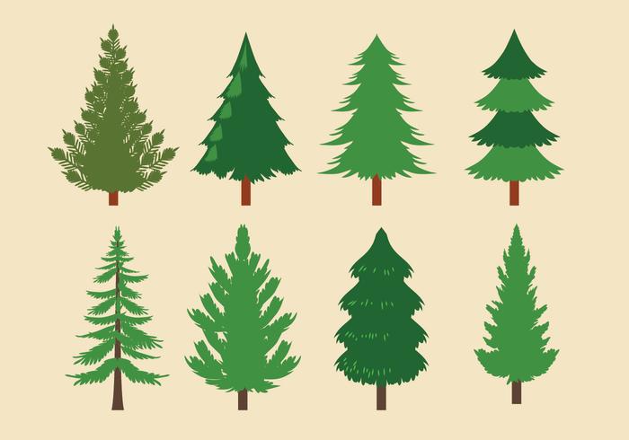 Vector Collection of Christmas Trees or Sapin