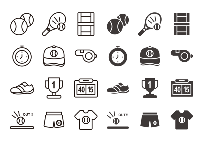 Tennis Icons Vector