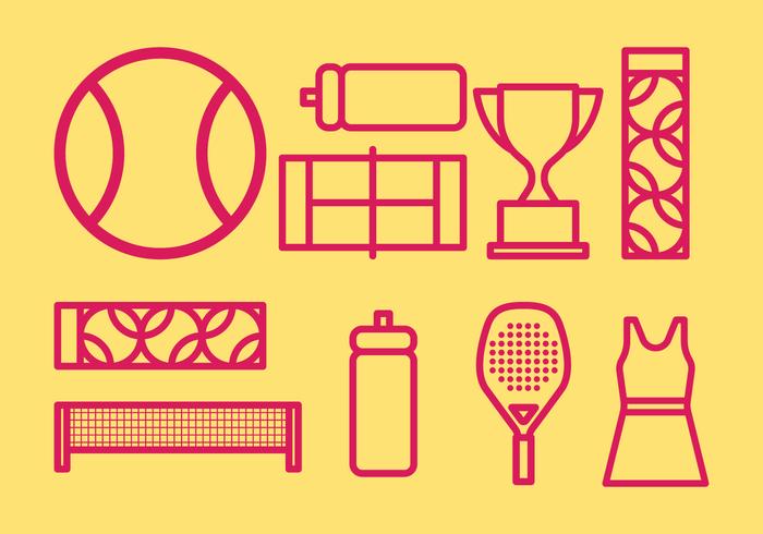 Iconos de tenis vector