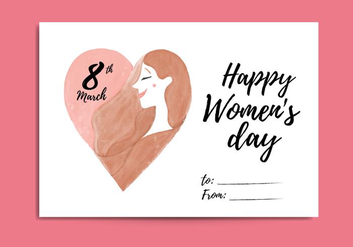 Free Women's Day Card vector