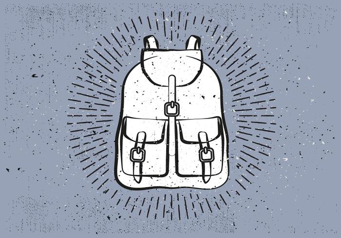 Free Hand Drawn Travel Bag Vector Background