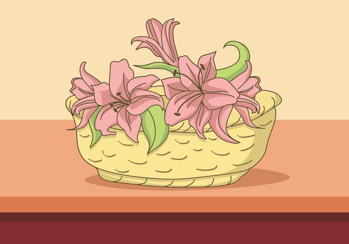 Easter Lily In The Bucket vector