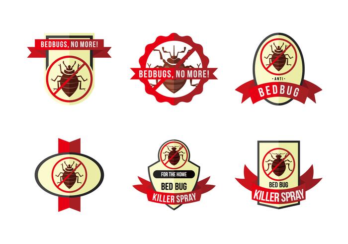 Anti bed bug label flat vector