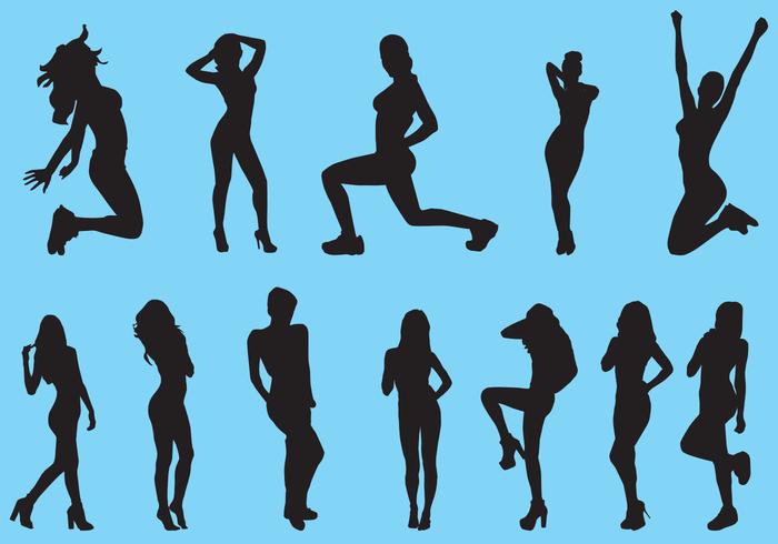 Silhouette Of Slimming Woman vector