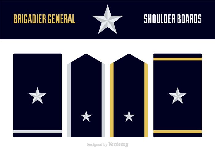 Free Vector Brigadier General Uniform Epaulets