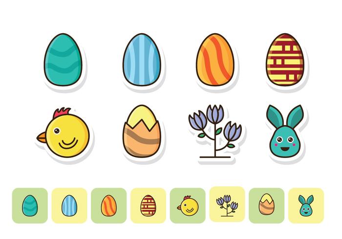 Free Easter Icon Set vector